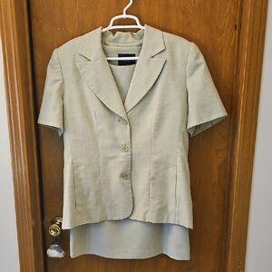 Sag Harbor Beige Short Sleeve 3 Piece Suit